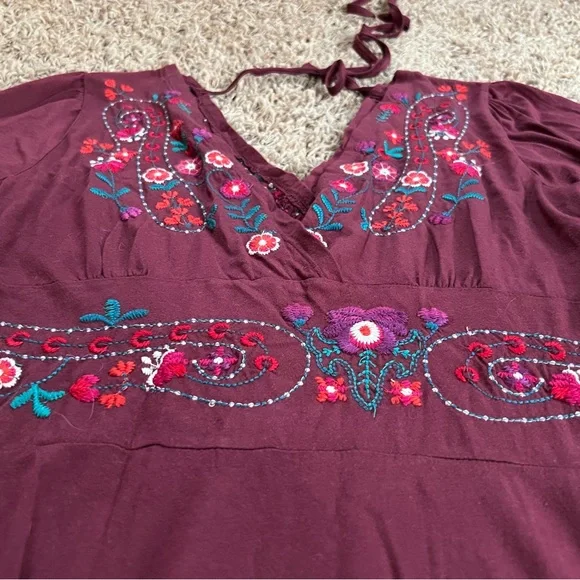 Johnny Was embroidered dress in size Small 3/4 sleeve - Picture 4 of 10